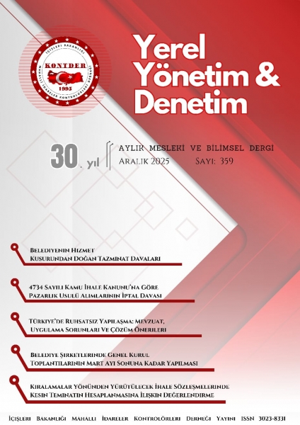 YEREL YÖNETİM VE DENETİM DERGİSİ Aralık 2025